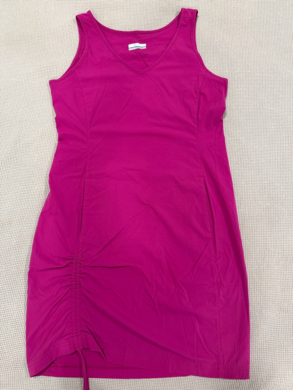 Columbia Magenta Sleeveless V-Neck Mini Dress